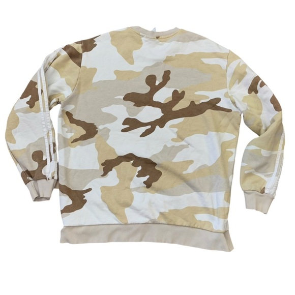 Adidas Tan White Camo Crewneck Sweatshirt Men’s XL Comfortable Cozy Casual Top - Picture 7 of 15